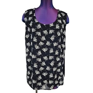 Ann Taylor Factory Navy & White Whimsy‎ Layered Tank Top Size XL Women's S51
